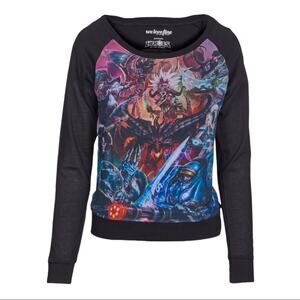 Heroes Of The Storm Black Graphic Sweater Women's Size Large NWT